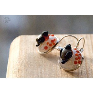 "Bullfinches arrived!" - necklace and earrings