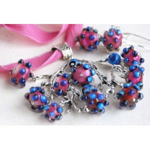 "Mystic Berries" - pendant and earrings