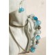 "Shrill blue" - sautoire and earrings