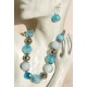 "Shrill blue" - sautoire and earrings
